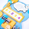 Aga4Kids Montessori dřevěná tabule Medvěd Modrý 4
