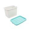 Doloni Úložný box s víkem 37x27x27 Bílý/Tyrkysový 2