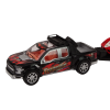 Pickup auto s přepravním přívěsem a sportovním terénním autem  2