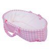 Panenka Newborn s králíčkem v košíku 32 cm Růžová 7
