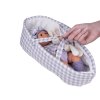 Panenka Newborn s králíčkem v košíku Šedá 4