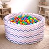 Aga Suchý bazén 90x40 cm s míčky ZigZag Barevný 4