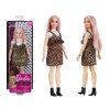 Panenka Barbie Fashionistas v leopardích šatech