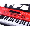 Klávesy Keyboard s mikrofonem 61 kláves červené 3