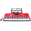 Klávesy Keyboard s mikrofonem 61 kláves červené 7