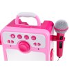 Hudební růžový reproduktor Boombox pro děti s mikrofonem