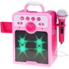 Hudební růžový reproduktor Boombox pro děti s mikrofonem