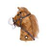 Plyšový koník Hobby Horse se zvuky cvalu a řehtání + pohyblivá tlama světle hnědý