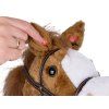 Plyšový koník Hobby Horse se zvuky cvalu a řehtání + pohyblivá tlama světle hnědý