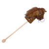 Plyšový koník Hobby Horse se zvuky cvalu a řehtání + pohyblivá tlama tmavě hnědý