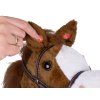 Plyšový koník Hobby Horse se zvuky cvalu a řehtání + pohyblivá tlama tmavě hnědý