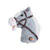 Plyšový koník Hobby Horse se zvuky cvalu a řehtání + pohyblivá tlama šedý 3