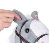 Plyšový koník Hobby Horse se zvuky cvalu a řehtání + pohyblivá tlama šedý