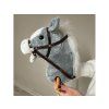 Plyšový koník Hobby Horse se zvuky cvalu a řehtání + pohyblivá tlama šedý