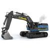 RC Bagr Robustní na pásech Kouř Světlo LED + Ovladač 9