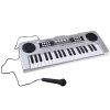 Hudební nástroj Varhany mini KEYBOARD 37 kláves + mikrofon STŘÍBRNÝ