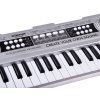 Hudební nástroj Varhany mini KEYBOARD 37 kláves + mikrofon STŘÍBRNÝ 4