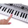 Hudební nástroj Varhany mini KEYBOARD 37 kláves + mikrofon STŘÍBRNÝ