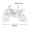Dětská benzínová čtyřkolka DESERT STORM LIFT 49 ccm Modrá 27